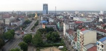 Blick ¸ber Yangoon vom Traders Hotel nach S¸dwest